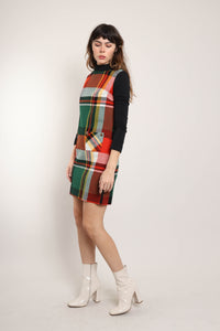 70s Plaid Knit Dress