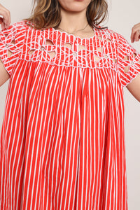 70s Striped Trapeze Dress