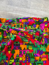 70s Psychedelic Cityscape Maxi Skirt