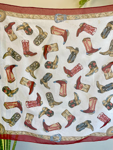 80s Cowboy Boots Scarf