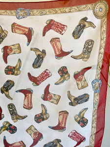 80s Cowboy Boots Scarf