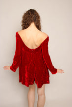 70s Flouncy Velvet Romper