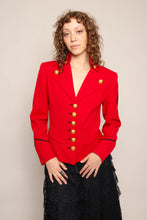 90s Red Military Jacket