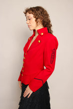 90s Red Military Jacket