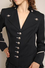 90s Black Military Jacket