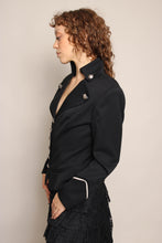 90s Black Military Jacket