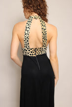 70s Leopard Halter Dress With Choker Collar