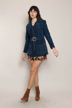 60s Lace Up Blue Suede Jacket