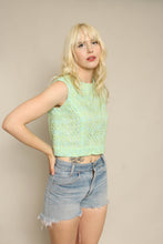 60s Teal Lace Tank Top