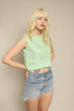 60s Teal Lace Tank Top
