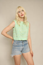 60s Teal Lace Tank Top