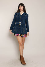 60s Lace Up Blue Suede Jacket