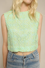 60s Teal Lace Tank Top