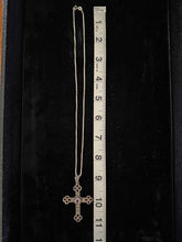 70s Amethyst Witch Sterling Cross Necklace