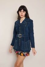 60s Lace Up Blue Suede Jacket