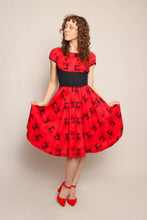 50s Bicycle Print Pinafore Dress