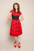 50s Bicycle Print Pinafore Dress