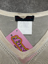 Y2K Custo Barcelona Striped Knit Shirt With Chiffon Sleeves