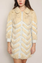 60s Chevron Mink Fur Coat