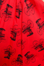 50s Bicycle Print Pinafore Dress