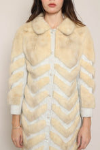 60s Chevron Mink Fur Coat