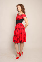 50s Bicycle Print Pinafore Dress