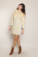 60s Chevron Mink Fur Coat