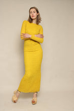 60s Salon Moderne Saks Fifth Ave Yellow Ruffle Chiffon Dress