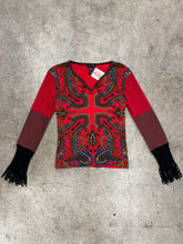 Y2K Custo Barcelona Fringe Sleeve Shirt