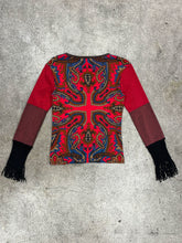 Y2K Custo Barcelona Fringe Sleeve Shirt