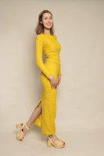 60s Salon Moderne Saks Fifth Ave Yellow Ruffle Chiffon Dress