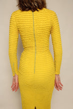 60s Salon Moderne Saks Fifth Ave Yellow Ruffle Chiffon Dress