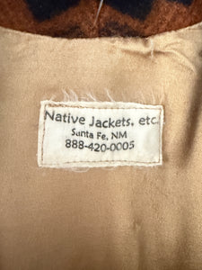 90s Brown Southwestern Wool Coat