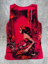 Y2K Custo Barcelona Girl With Fan Tank Top