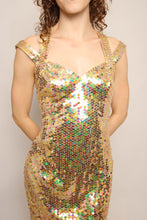 90s Gold Sequined Dress