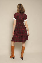 50s Plaid Dress With Collar