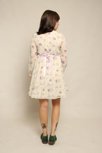 70s Purple Floral Prairie Dress