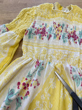 70s Smocked Cotton Maxi Dress