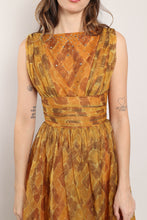 50s Rhinestone Chiffon Dress