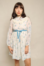 70s Floral Prairie Mini Dress