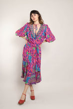 80s Abstract Chiffon Dress