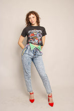 80s Color Block Acid Wash Jeans
