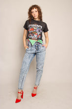 80s Color Block Acid Wash Jeans