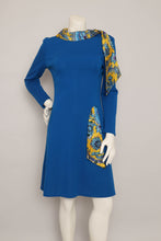 60s Paisley Sash Knit Dress