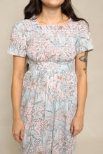 70s Goddess & Butterfly Print Dress