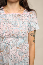 70s Goddess & Butterfly Print Dress