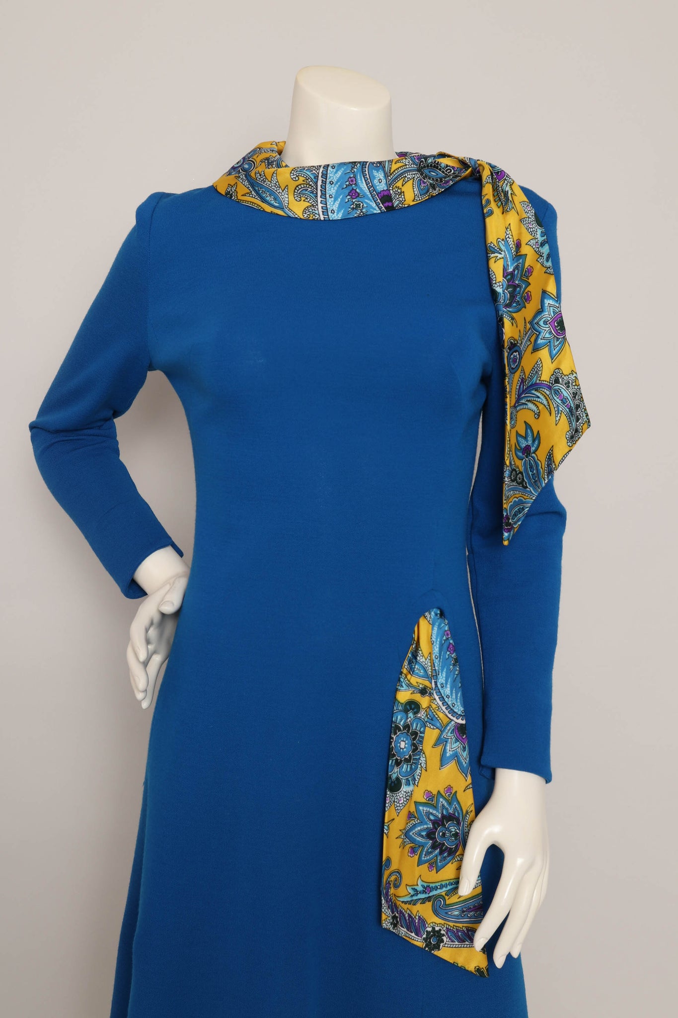 60s Paisley Sash Knit Dress 60s Paisley Sash Knit Dress