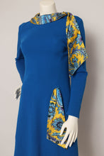 60s Paisley Sash Knit Dress