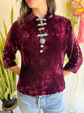 40s Navajo Velvet & Turquoise Blouse