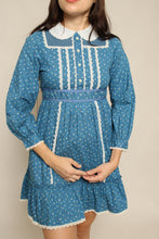 70s Calico Prairie Mini Dress